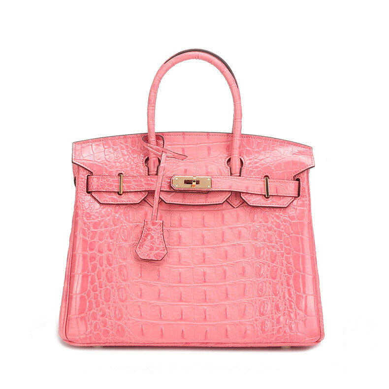 Milano HI Iconic Crocodile-Embossed Leather Handbag