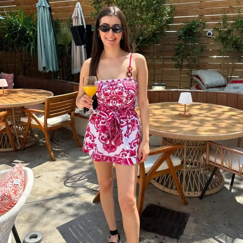 Vi-Be Studio Floral Print Two Piece Swimsuit Set