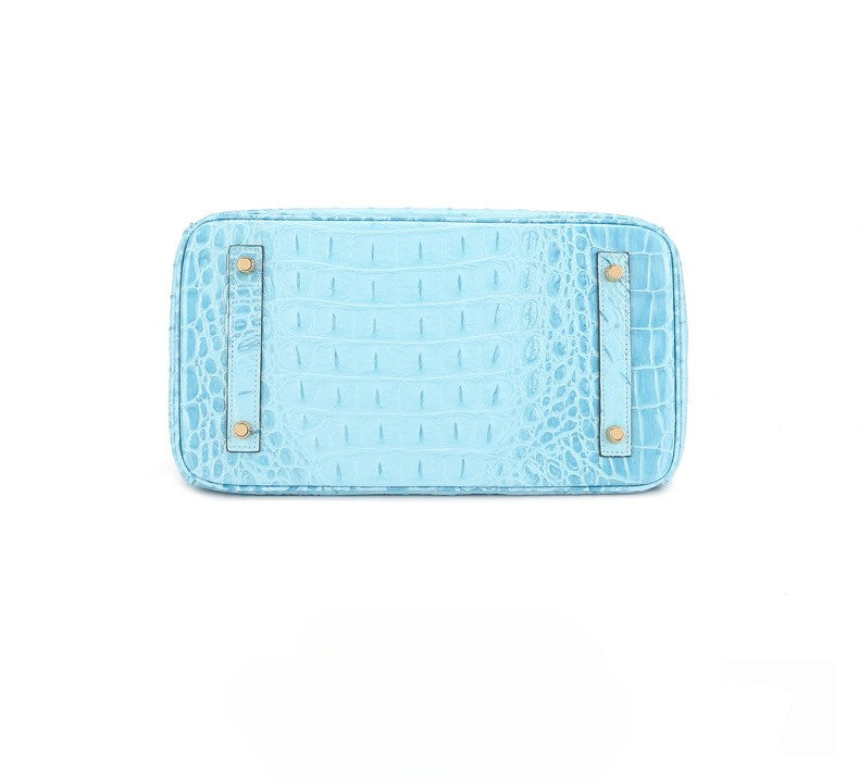 Milano HI Iconic Crocodile-Embossed Leather Handbag