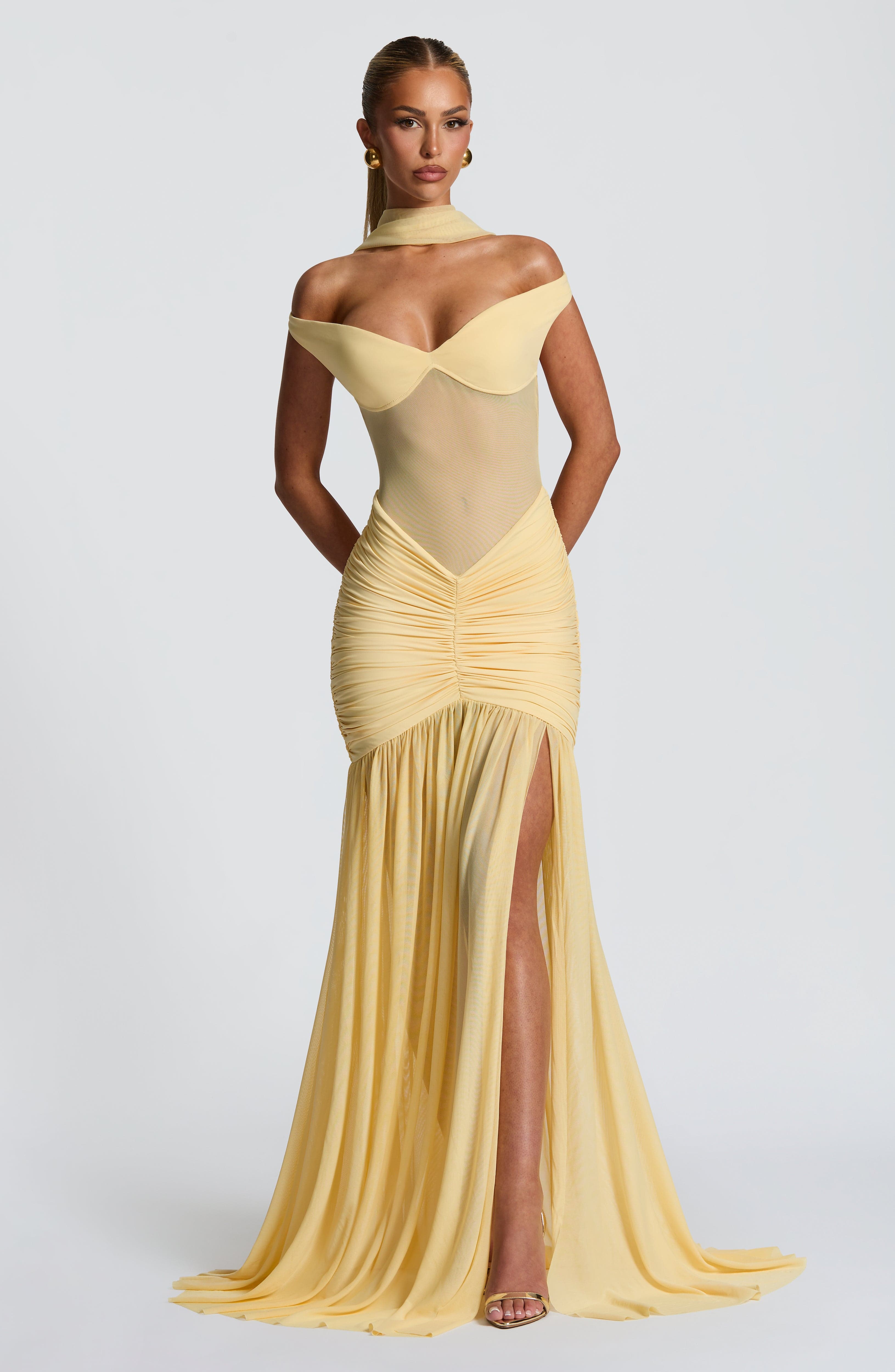 Alaia Maxi Dress - Lemon Dress Babyboo Fashion Premium Exclusive Design
