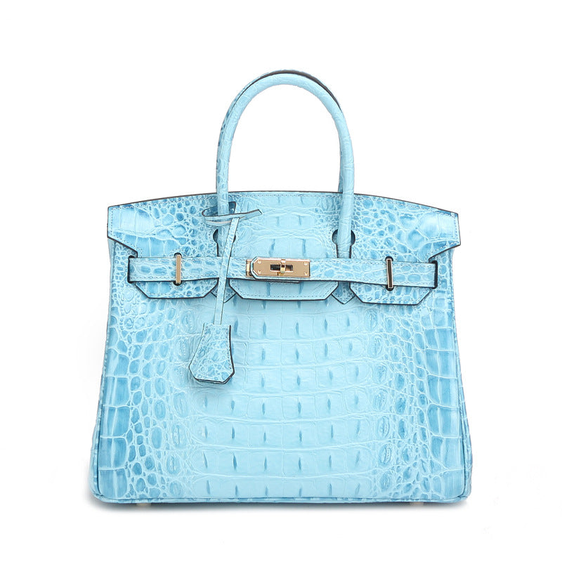 Milano HI Iconic Crocodile-Embossed Leather Handbag