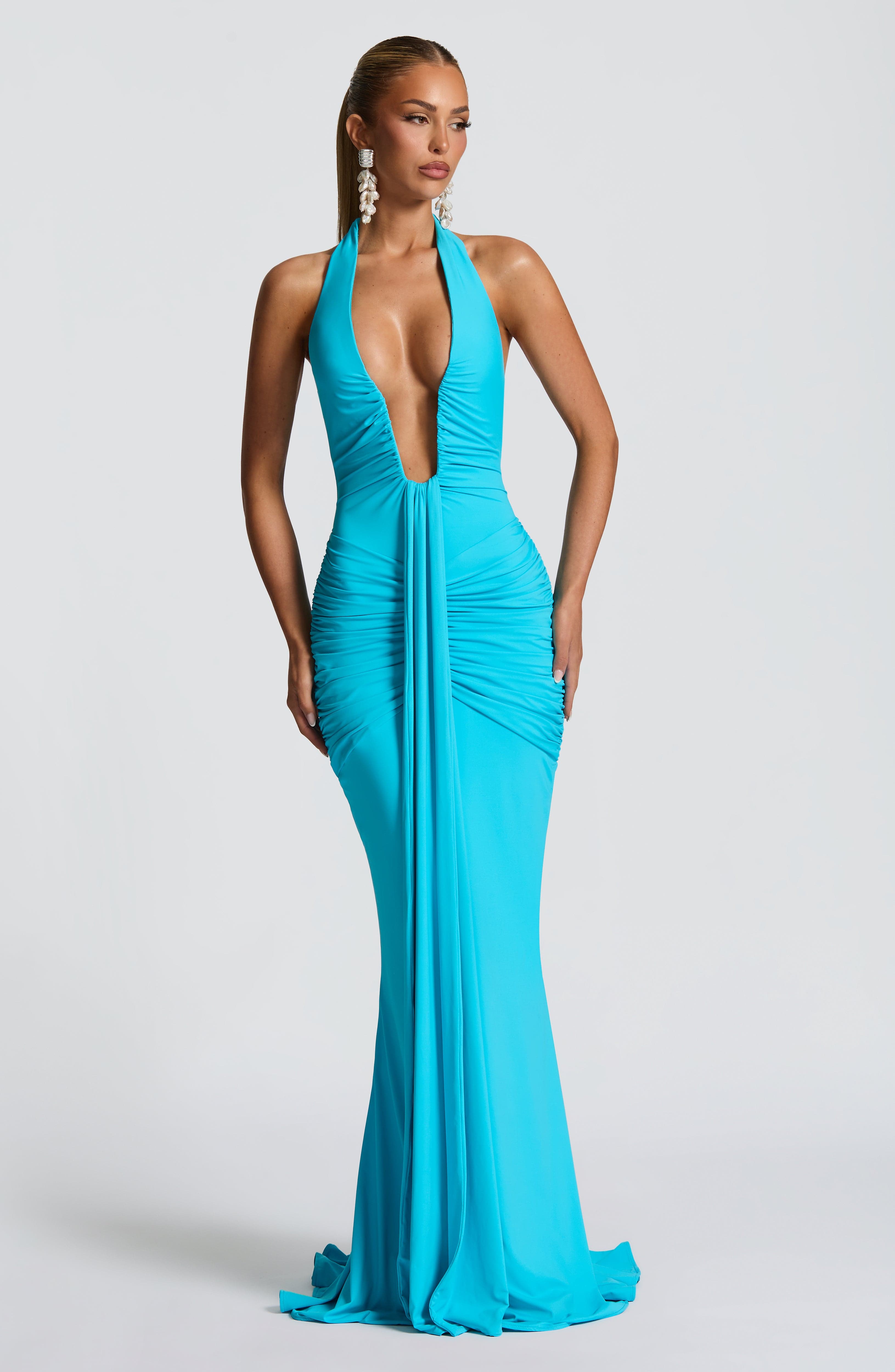 Rosetta Maxi Dress - Aqua Dress Babyboo Fashion Premium Exclusive Design
