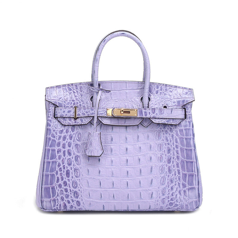 Milano HI Iconic Crocodile-Embossed Leather Handbag