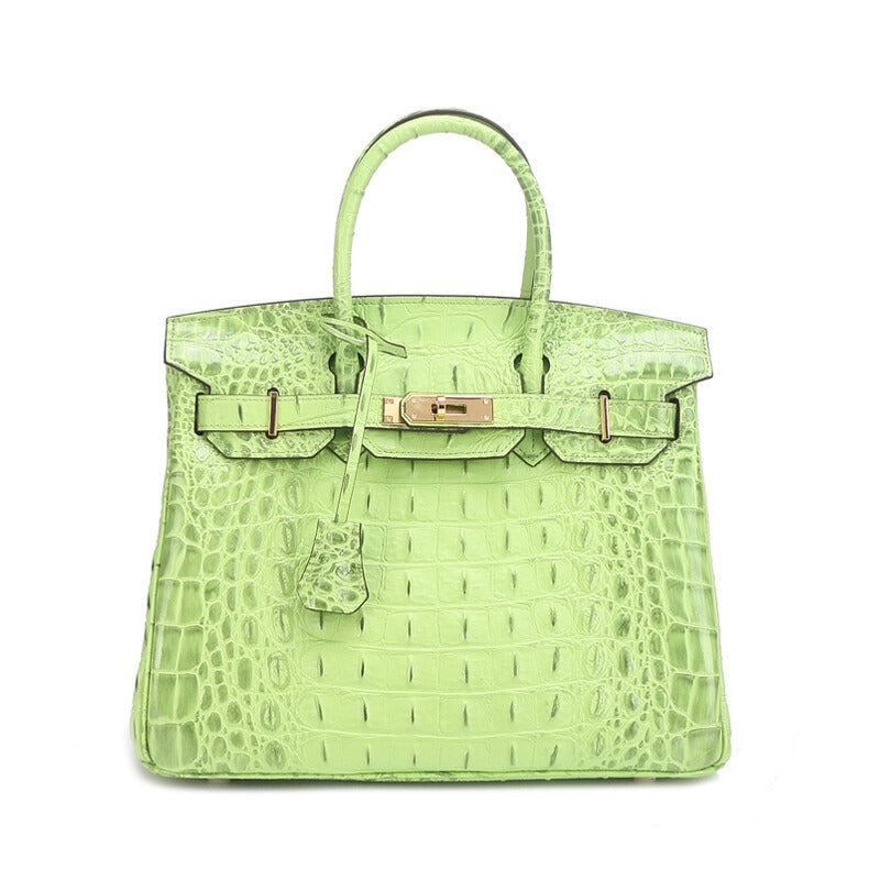 Milano HI Iconic Crocodile-Embossed Leather Handbag