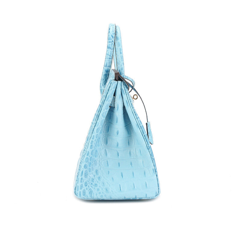 Milano HI Iconic Crocodile-Embossed Leather Handbag