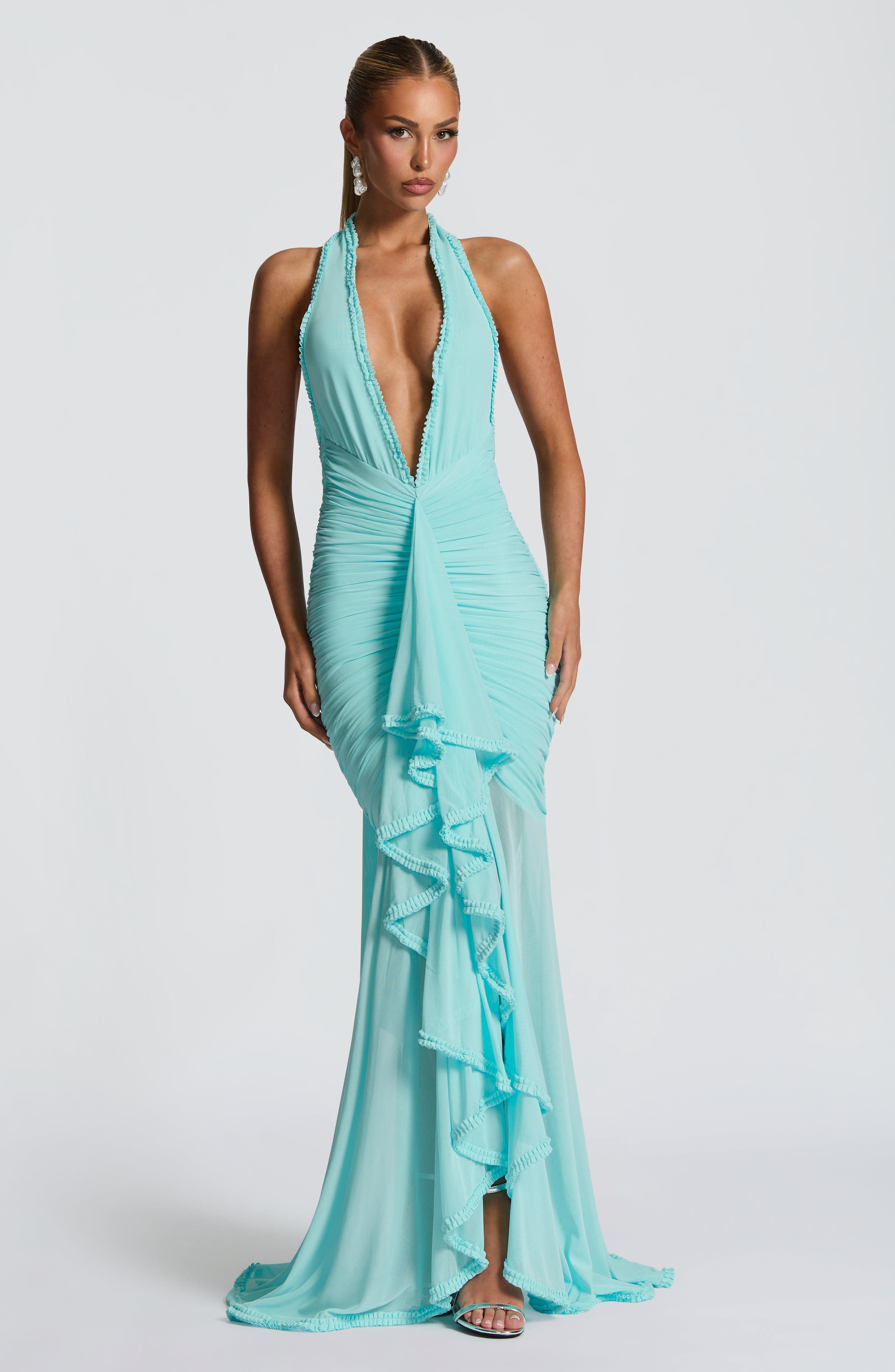 Janessa Maxi Dress - Aqua Dress Babyboo Fashion Premium Exclusive Design